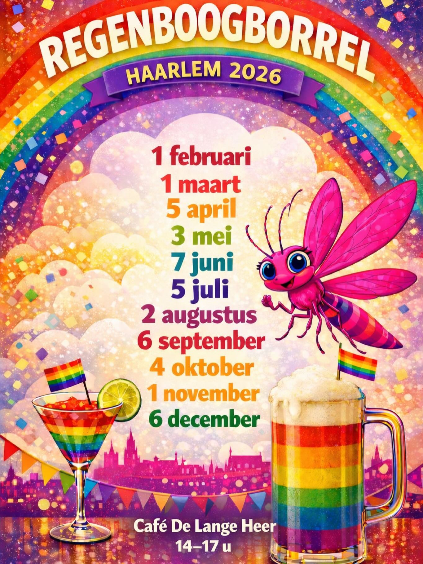 Regenboogborrel Haarlem