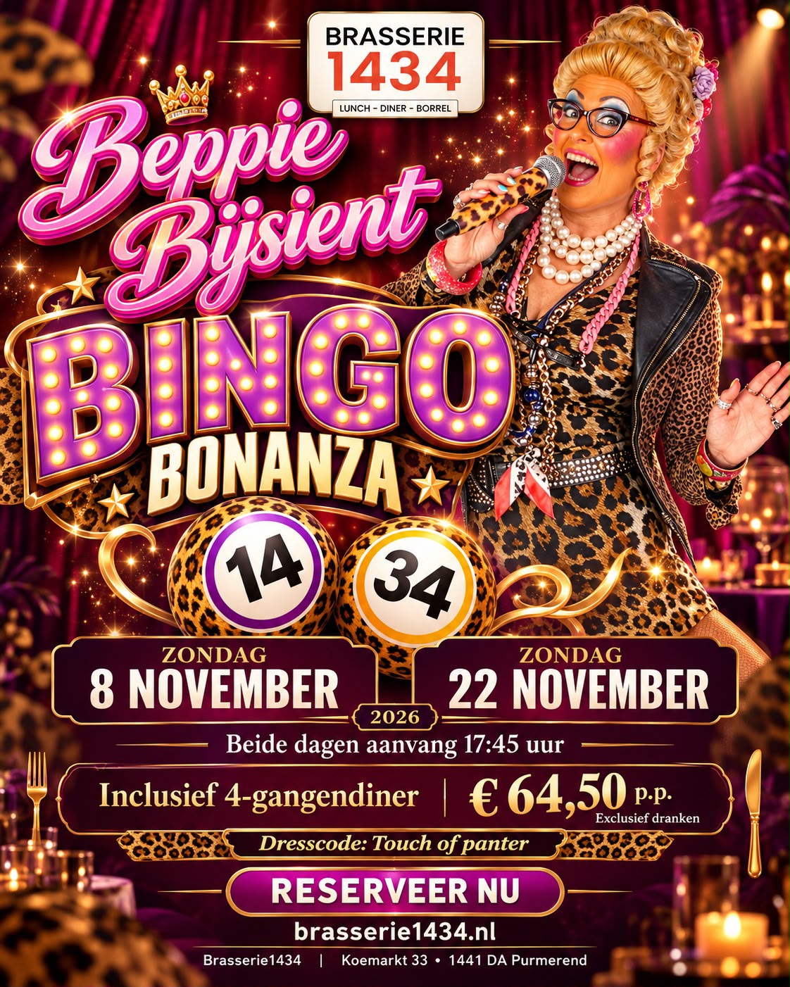Beppie Bijsient bing brasserie1434 Purmerend